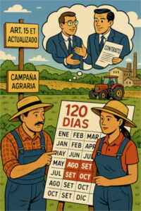 Se podrán hacer contratos de hasta 120 días al año para atender campañas agrarias
