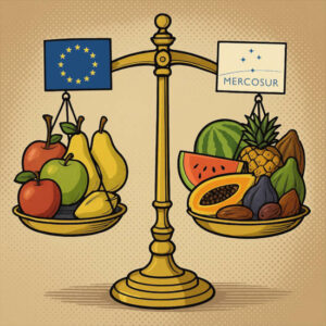 ¿Cómo es la balanza de frutas y hortalizas entre la UE y Mercosur?