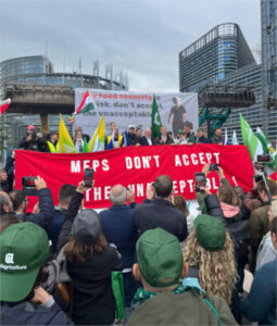 Agricultores europeos protestan en Estrasburgo contra la reforma de la PAC y del Presupuesto